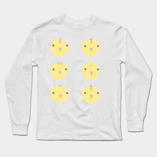 Chicory Hickory Dot - Polka Dot Yellow Long Sleeve T-Shirt